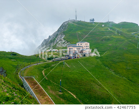 Summer landscape of Rochers-de-Naye train station 42467755