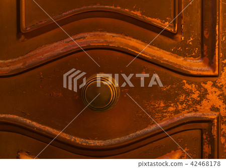 close up on a round door handle 42468178