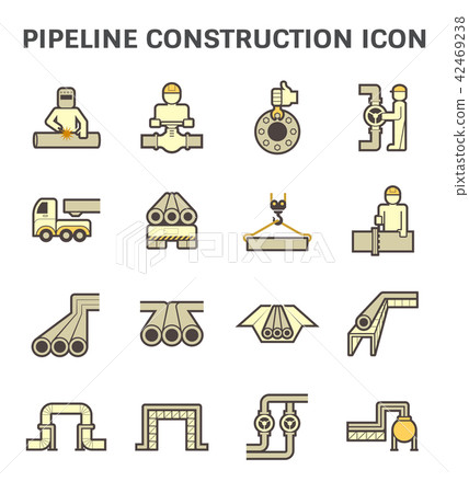 Pipeline construction icon Pipeline construction icon 42469238