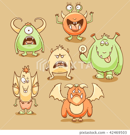 Monsters cartoon set 42469503