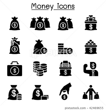 Money, Cash, Bank note, coin icon set Money, Cash, Bank note, coin icon set 42469655