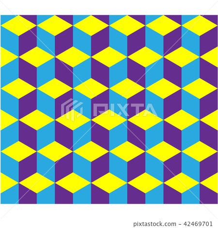 Seamless blocks - colourful optical illusion 42469701