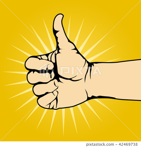 Thumb up hand gesture - like gesture 42469738