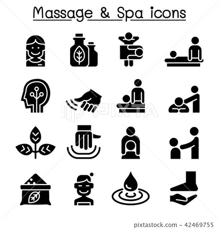 Massage & Spa icon set Massage & Spa icon set 42469755