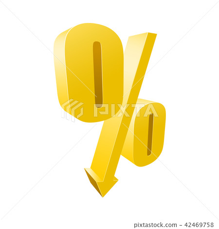 Percentage yellow symbol - 3d discount sign Percentage yellow symbol - 3d discount sign 42469758