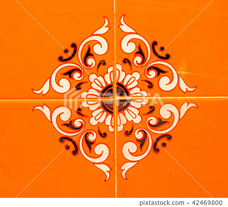Traditional ornamental Spanish decorative tiles 42469800