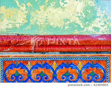 Traditional ornamental Spanish decorative tiles 42469903