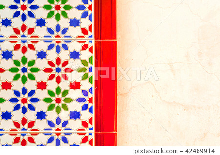 Traditional ornamental Spanish decorative tiles 42469914