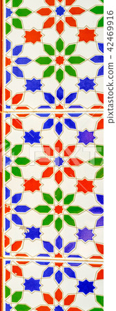Traditional ornamental Spanish decorative tiles 42469916