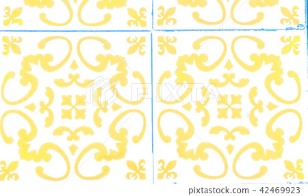 Traditional ornamental Spanish decorative tiles 42469923