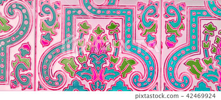 Traditional ornamental Spanish decorative tiles 42469924