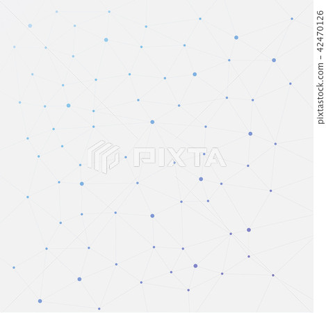 Abstract digital of blue line dot on gray 42470126