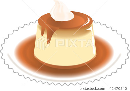 Pudding (real type with fresh cream · AI / EPS) Pudding (real type with fresh cream · AI / EPS) 42470240