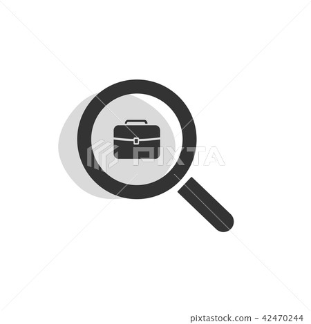 Magnifying glass looking for employment web icon Magnifying glass looking for employment web icon 42470244
