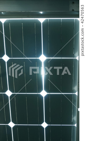 solar cell roof underneath with blue color 42470563