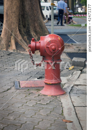 Fire hydrant on a street Fire hydrant on a street 42471177