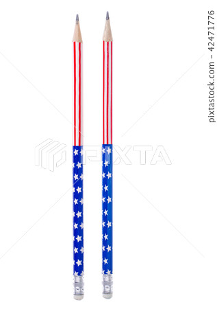 School pencils with American symbols School pencils with American symbols 42471776