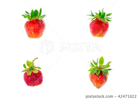Ripe red strawberry berries on white background Ripe red strawberry berries on white background 42471822