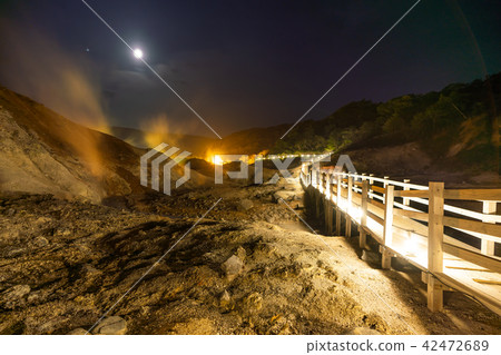 Summer in Hokkaido Noboribetsu Jigokudan Light Up "Road of Fire, Fantasy and Valley of Mystery" Summer in Hokkaido Noboribetsu Jigokudan Light Up "Road of Fire, Fantasy and Valley of Mystery" 42472689