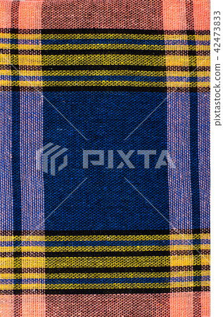 Background, texture, pattern of blue fabric in cage 42473833