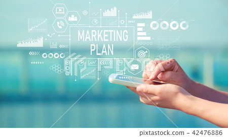 Marketing plan with smartphone 42476886