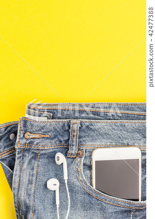 Overhead view of woman casual outfit Overhead view of woman casual outfit 42477388