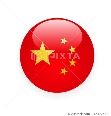 China flag round button icon on white background 42477462