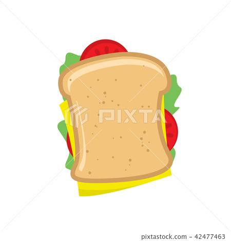 Sandwich with cheese and tomatoes 42477463