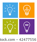 Set of electric light bulb icons - idea sign 42477556