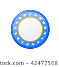 Round campaign badge with stars 42477568
