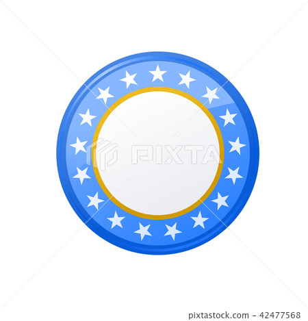 Round campaign badge with stars Round campaign badge with stars 42477568