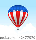 American hot air balloon with stars and stripes 42477570