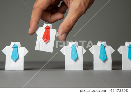 Choosing employee leader. Man takes  employee 42478208