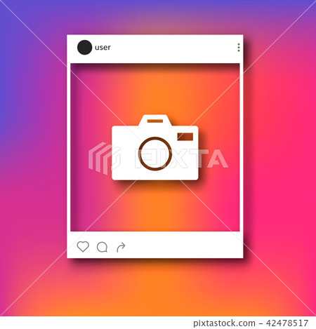 Social network post photo frame mockup Social network post photo frame mockup 42478517