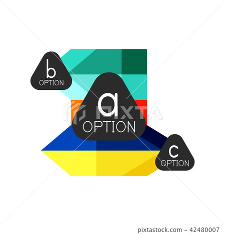 Abc Option Image Abstract colorful geometric option infographics... - Stock Illustration ...