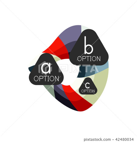 Abc Option Image Abstract colorful geometric option infographics... - Stock Illustration ...