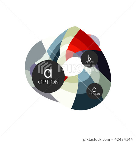 Abstract colorful geometric option infographics design template with sample abc options. Abstract 42484144
