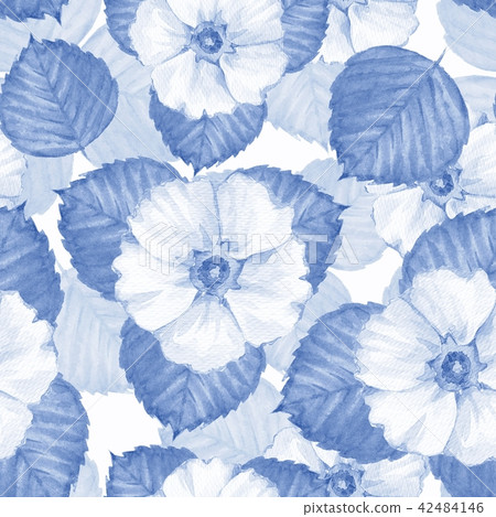 Delicate floral seamless pattern with white flower 42484146