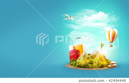 Unusual 3d illustration of a mount 42484446