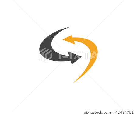 Arrow vector illustration icon Template design 42484791