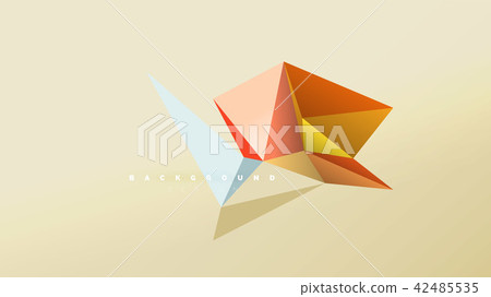 Abstract background - geometric origami style shape composition, triangular low poly design concept Abstract background - geometric origami style shape composition, triangular low poly design concept 42485535