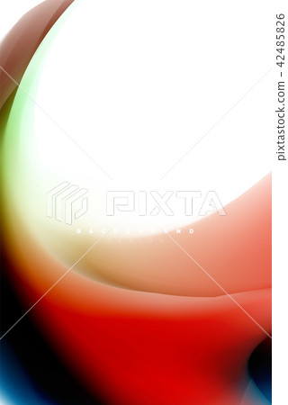 Holographic paint explosion design, fluid colors flow, colorful storm. Liquid mixing colours motion 42485826