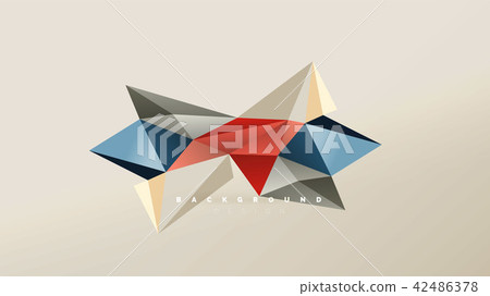 Abstract background - geometric origami style shape composition, triangular low poly design concept 42486378