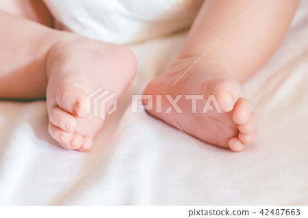 New born baby feet New born baby feet 42487663