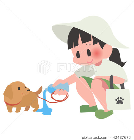 狗狗 寵物 散步 清潔工 42487673