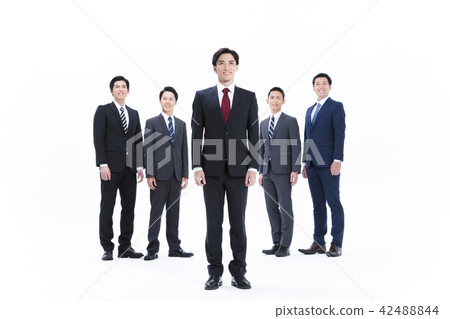 業務whiteback大量的商人男性 業務whiteback大量的商人男性 42488844