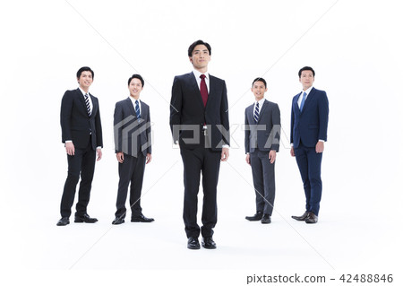 Business whiteback Large number of businessmen male Business whiteback Large number of businessmen male 42488846