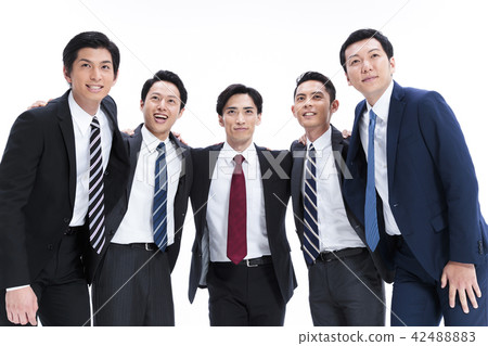 Business whiteback Large number of businessmen male Business whiteback Large number of businessmen male 42488883