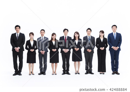 Business whiteback Large number of businessmen male Business whiteback Large number of businessmen male 42488884