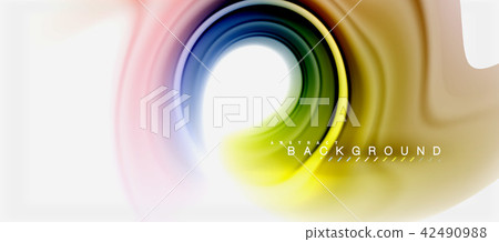 Rainbow fluid colors abstract background twisted liquid design, colorful marble or plastic wavy 42490988